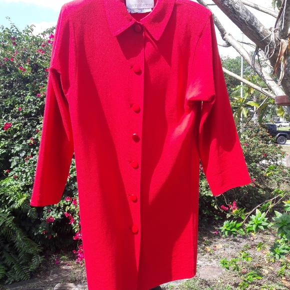 Carolyne Roehm crepe wool coat - Picture 7 of 8